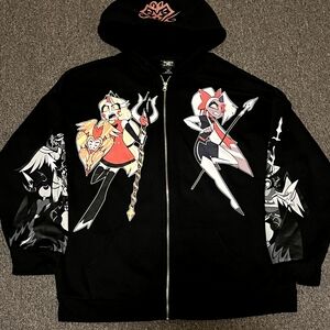 Hazbin Hotel Zip Up Hoodie From Hot Topic